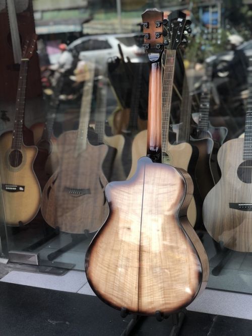 Guitar acoustic gỗ còng cườm cao cấp
