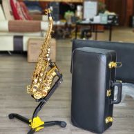 Kèn Saxophone Soprano cong hộp da Saiger SS2624