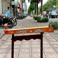 Đàn bầu gỗ hương thẳng khảm rồng phượng